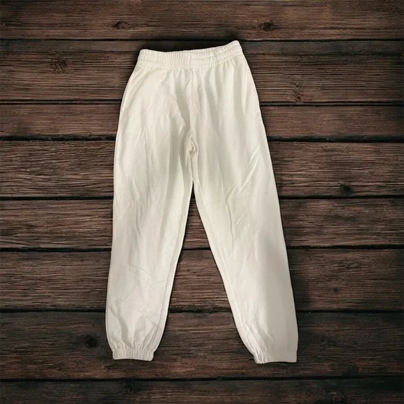 Garage Women’s White Fleece Joggers – Size P/S (Small) - Picture 2 of 4